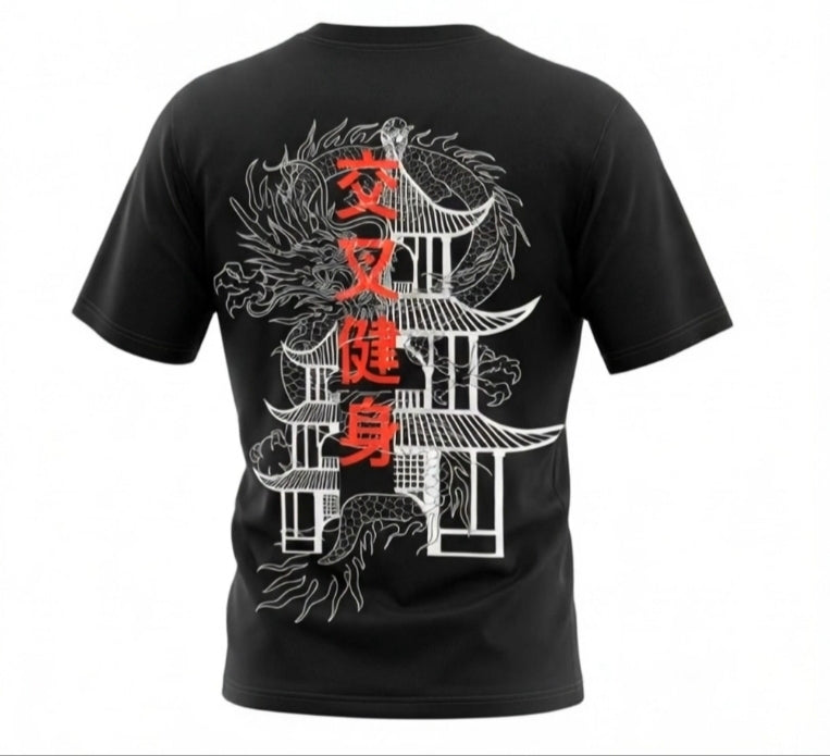 T-shirt Oversize 280G — Dragon Temple | STELLFIT