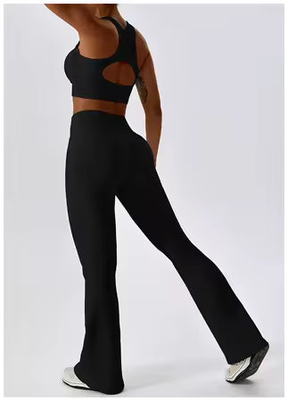 Ensemble Angel Legging taille haute & brassière  | Noir ou Blanc